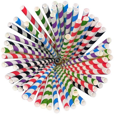 PureGusto Biodegradable Paper Straws 8 Inch x 500